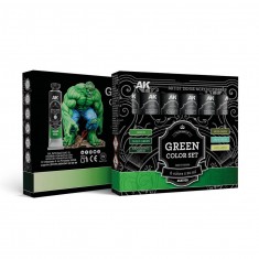 Artist Dense Acrylic Colours Set - Green (6 Tubes, 20ml Each)