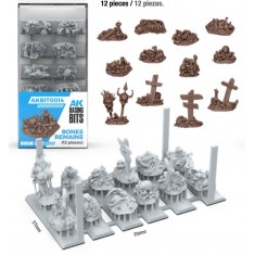 Wargames Basing Bit - Wargame Scenery #Bones Remains (12pcs)