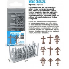 Basing Bit - Wargame Scenery #Wood Crosses (9pcs)