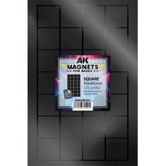 Square Pre-cut Magnets for Bases (28pcs, each 40 x 40 mm, self-adhesive)
