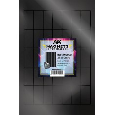 Rectangular Pre-cut Magnets for Bases (35pcs, each 25 x 50 mm, self-adhesive)