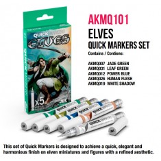 Quick Marker Set for Wargamers - Elves (5 colours)