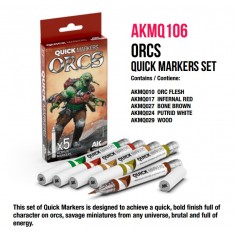 Quick Marker Set for Wargamers - Orcs (5 colours)