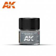 Real Colours Aircraft Acrylic Lacquer Paint - RAF Medium Sea Grey BS381C/637 (10ml)