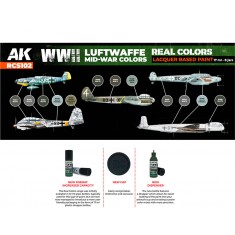 Real Colours Lacquer Based Paints set - WWII Luftwaffe Mid-War (8x 17ml)