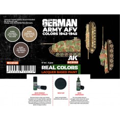 Real Colours Lacquer Based Paints set - German Army AFV 1943-1945 (3x 17ml)