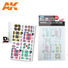 Decals for 1/24 Route 66 Gas Pump #AK-DZ024 (Esso, Castrol, Signal, Red Crown)