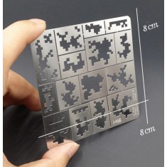 Digital Camo Stencil (Masking) #Medium for 1/35, 1/100 Gundam/Scale Models (80x80mm)
