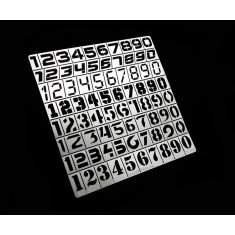 Number Template A Stencil (Masking) for 1/35, 1/100 Gundam/Scale Models (80x80mm)