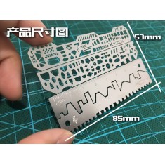 Scribing Ruler and Template for 1/100, 1/144 Scale Models
