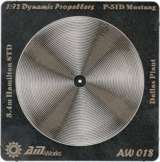 Dynamic Propeller for 1/72 P51D Mustang Dallas Plant Hamilton STD