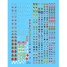 1/16 (120mm) WWII US ARMY Uniform Insignia Decal set