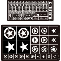 Painting Stencils for 1/35 WWII US. Vehicle Marking