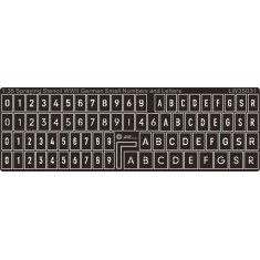 Painting Stencils for 1/35 WWII German Turret Numbers & Letters - Small