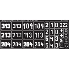 Painting Stencils for 1/35 WWII German King Tiger s.SS.Pz.Abt 101