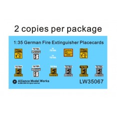 1/35 WWII German Fire Extinguisher Placecards (2 sheets)