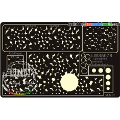 1/35 Spraying Stencil WWII German Camouflage Hallow Disc #4