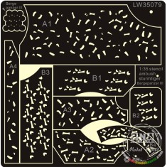 1/35 Spraying Stencil WWII German Camouflage for Sturmtiger and Bergepanzer III