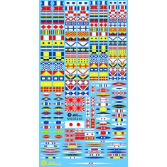 1/350 Decals - WWII IJN Flags, Pennants and Rank Displays