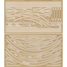 1/700 Railway Standard Gauge set for Diorama (incl. Switches, Tracklights...)