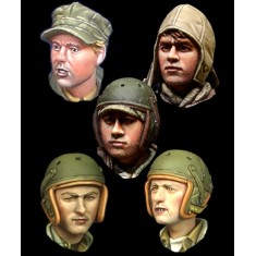 1/35 WWII US Tanker Heads Set (5pcs)