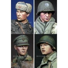 1/16 WWII Allied Heads Set #1 (4pcs)