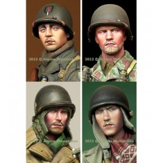 1/16 US Infantry Head Set #1 (4pcs)