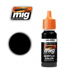 Acrylic Paint - Satin Black for New Tyres, etc. (17ml)