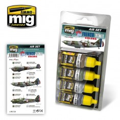 Smart Acrylic Paint Set - WWII French Aircraft Colours (4 x 17ml)