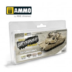 DIO Drybrush Acrylic Paints set - Sand (4 colours in 40mL jars)