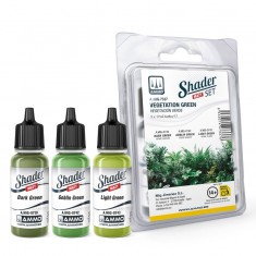 Matt SHADER Acrylic Colours Set - Vegetation Green (3 jars, each 10mL)