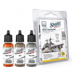 Matt SHADER Acrylic Colours Set - Naval Weathering (3 jars, each 10mL)