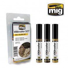 Oilbrushers Set - Soil Colours (3 Paints w/Fine Brush Applicators)