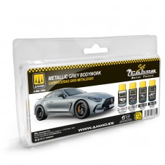 Cobra Motor Acrylic Paint set - Metallic Grey Bodyworks (30ml x4)