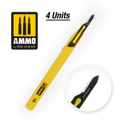 Mini Scalpel Curved (4 scalpels in plastic bag)