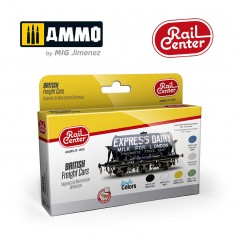 Rail Center Acrylic Colours Set - British Freight Cars (6x 15ml)