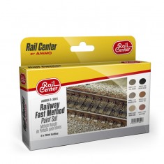 Rail Center Acrylic Colours Set - Railway Fast Method Paints (6x 15ml)
