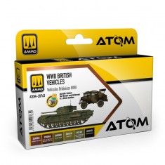 ATOM Acrylic Paints - WWII British Vehicles (6 jars, 20ml each)