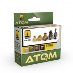 Acrylic Paints set - ATOM  Clay Colours (4 jars each 20mL)