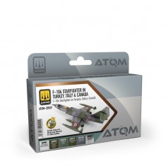ATOM Acrylic Paints - F-104 STARFIGHTER in Turkey, Italy and Canada (6 jars, 20ml each)