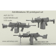 1/35 M249 MK48 mod 0 7.62mm Machine Gun with LBT MK48 Box Mag
