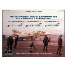 1/32 Decals for USN F-4J Phantom in Vietnam War:VF-143 Pukin' Dogs: Taproom 102 for Tamiya