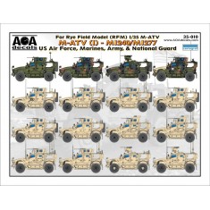 1/35 M-ATV Decal #1 - M1240/M1277 for Rye Field Model (USAF/USMC/Army/National Guard)