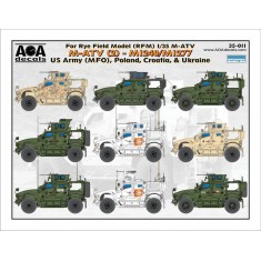 1/35 M-ATV Decal #2 - M1240/M1277 for Rye Field Model (US MFO/Poland/Croatia/Ukraine)