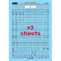 1/35 Modern US Vehicle Letters and Numbers Decal