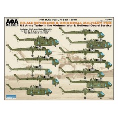 1/35 US Army CH-54A Tarhe Skycrane and Military Pod Decals for ICM Kit