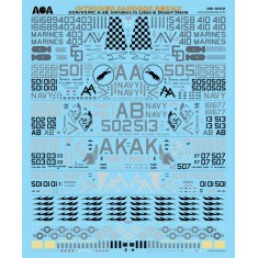 1/48 Sandbox Redux - USN/USMC A-6E Intruders, Libya & Desert Storm Decal for HobbyBoss