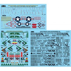 1/48 Southeast Asia #2 Vietnam War USN A-6A, A-6B, & KA-6D Intruders Decal for HobbyBoss