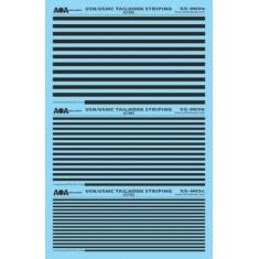 1/32, 1/48, 1/72 USN/USMC Tailhook Striping Decals (Black Stripes)