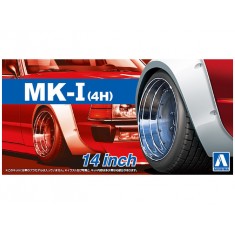 1/24 14inch Mark I (4H) Wheels and Tyres Set 